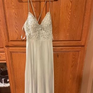Bridesmaid gown size 8 sage green